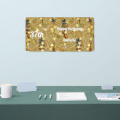 Glitzy Sparkling Happy Any Age Birthday Spandoek (Beurs)