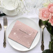 Glitzy Sparkly Blush Roze Zilver E-mail All In One Uitnodiging