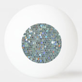 Glitzy Sparkly Silver Glitter Bling Pingpongballen (Achterkant)