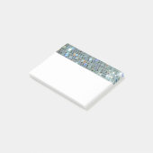 Glitzy Sparkly Silver Glitter Bling Post-it® Notes (Schuin)