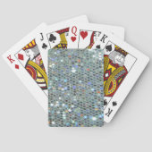 Glitzy Sparkly Silver Glitter Bling Speelkaarten (Achterkant)