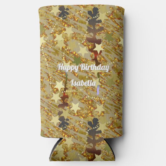 Glitzy Sprakling Any Age Birthday Abstract Pattern (Voorkant)