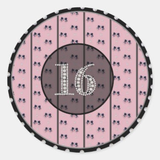 Glitzy Sweet 16 Birthday Stickers