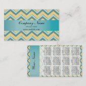 Glitzy Topaz Zigzag Pocket 2019 Kalender Visitekaartje (Voorkant / Achterkant)