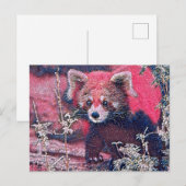 GlitzyAnimal_RedPanda_005 Briefkaart (Voorkant / Achterkant)