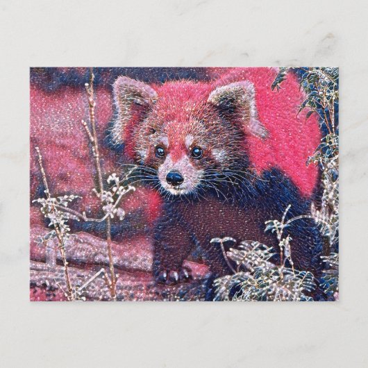 GlitzyAnimal_RedPanda_005 Briefkaart (Voorkant)