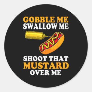 Glizzy Gobbler Grappige Glizzy Meme Hotdogliefhebb Ronde Sticker