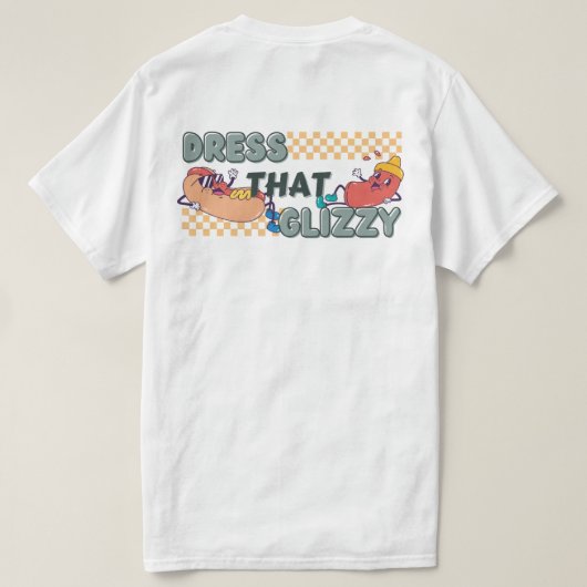 Glizzy seizoen grappig shirt voor mannen (Design achterkant)