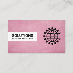 Globaal Tech-logo Roze textuur achtergrond Visitekaartje
