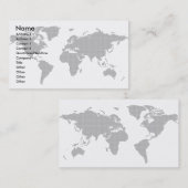Global Business-kaart Visitekaartje (Voorkant / Achterkant)