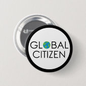 Global Citizen Button. Ronde Button 5,7 Cm (Voorkant /achterkant)