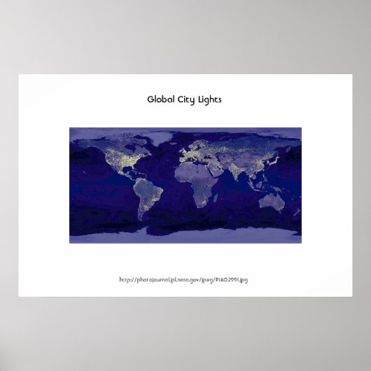 Global City-lampjes Poster (Voorkant)
