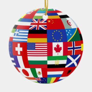 Global Flags Keepslag Ornament