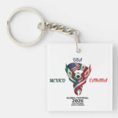 Global Football 2026 Keychain| Mexico USA Canada Sleutelhanger (voorkant)