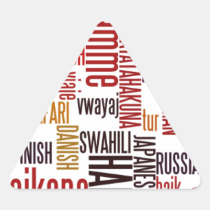 Global Groove: Hakuna Matata in elke taal Driehoek Sticker