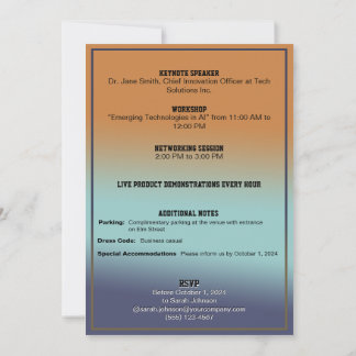 Global Innovations Tech Expo Invitation Kaart