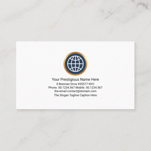 Global Interception Crisscross Pattern CEO Founder Visitekaartje (Achterkant)