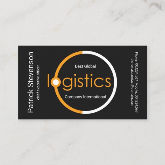 Global Logistic Satellite Design Transport Service Visitekaartje (Voorkant)