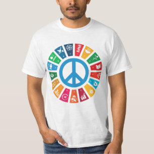 Global Peace Sustainability Goals Inspirerend T-shirt