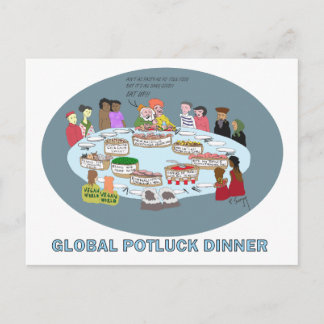 GLOBAL POTLUCK DINNER BRIEFKAART