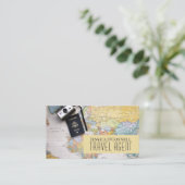 Global Travel Agency Agent Visitekaartje (Staand voorkant)