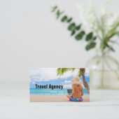 Global Travel Agency Agent Visitekaartje (Staand voorkant)