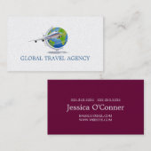 Global Travel Agency Agent Visitekaartje (Voorkant / Achterkant)