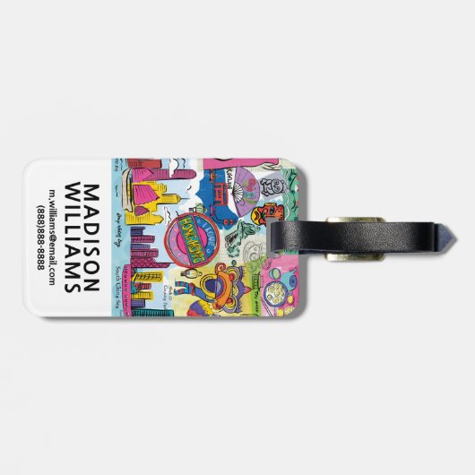 Global Travel - Hongkong Bagagelabel (Achterkant horizontaal)