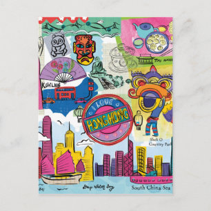 Global Travel - Hongkong Briefkaart