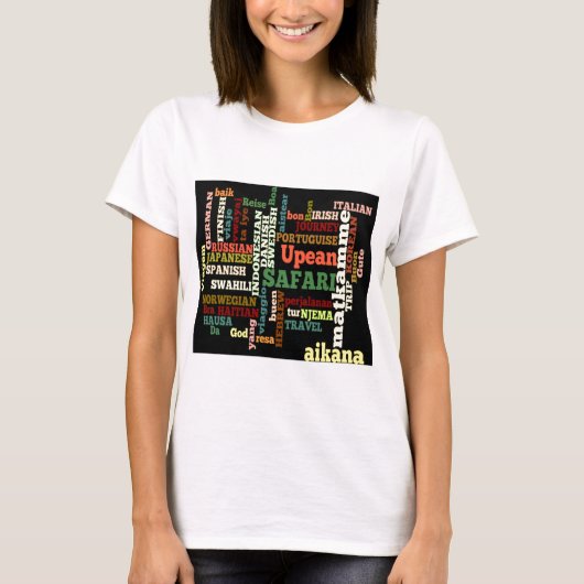 Global Travel Language Collage t - shirts en t-shi (Voorkant)