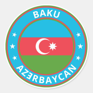 Global Traveler - Baku, Azǝ rbaycan AZERBEIDZJAN Ronde Sticker