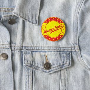 Global Traveler - Barcelona, Spanje Ronde Button 5,7 Cm