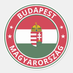Global Traveler - Boedapest, Magyarország Hongar Ronde Sticker