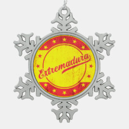 Global Traveler - Extremadura, Spanje Tin Sneeuwvlok Ornament