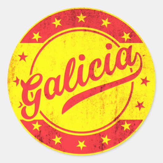 Global Traveler - Galicië, Spanje Ronde Sticker (Voorkant)