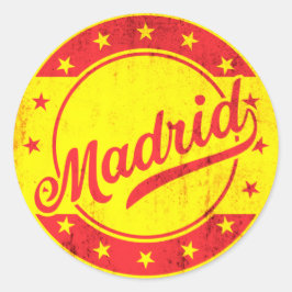 Global Traveler - Madrid, Spanje Ronde Sticker