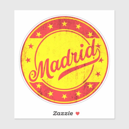 Global Traveler - Madrid, Spanje Sticker (Vel)