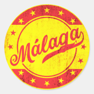 Global Traveler - Malaga, Spanje Ronde Sticker