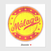 Global Traveler - Malaga, Spanje Sticker (Vel)