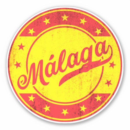 Global Traveler - Malaga, Spanje Sticker (Voorkant)