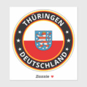 Global Traveler - Thüringen, Deutschland (Edit) Sticker (Vel)