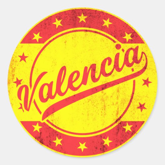Global Traveler - Valencia, Spanje Ronde Sticker (Voorkant)