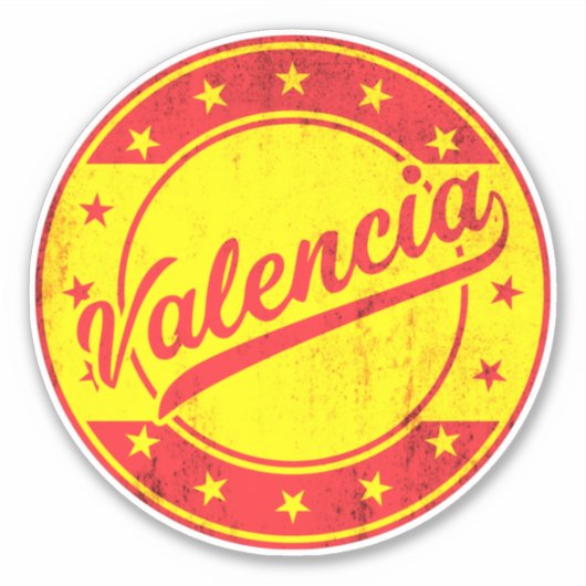 Global Traveler - Valencia, Spanje Sticker (Voorkant)
