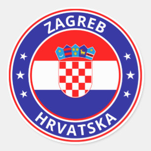 Global Traveler - Zagreb, Hrvatska Kroatië Ronde Sticker