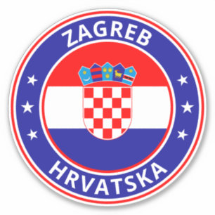 Global Traveler - Zagreb, Hrvatska   Kroatië Sticker
