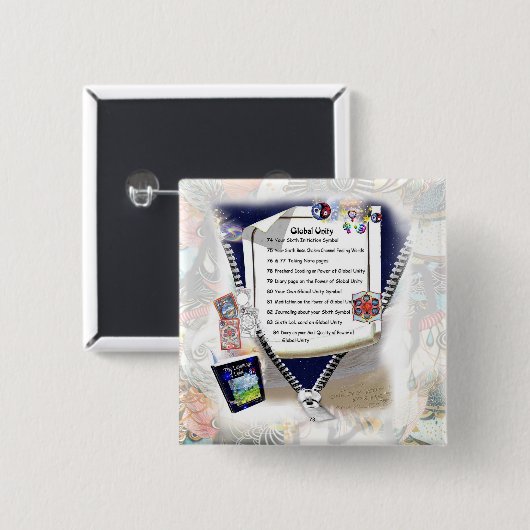 Global Unity-Button Vierkante Button 5,1 Cm (Voorkant /achterkant)