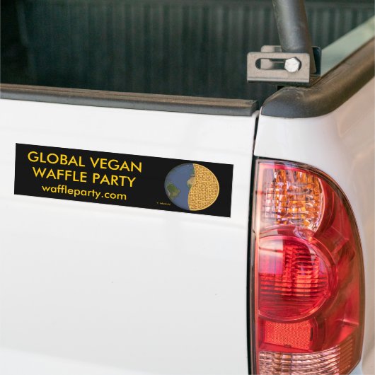 Global Vegan Waffle Party Bumpersticker 1 (Op Truck)