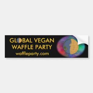 Global Vegan Waffle Party Bumpersticker 2.1