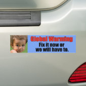 Global Warming Bumpersticker (Op auto)