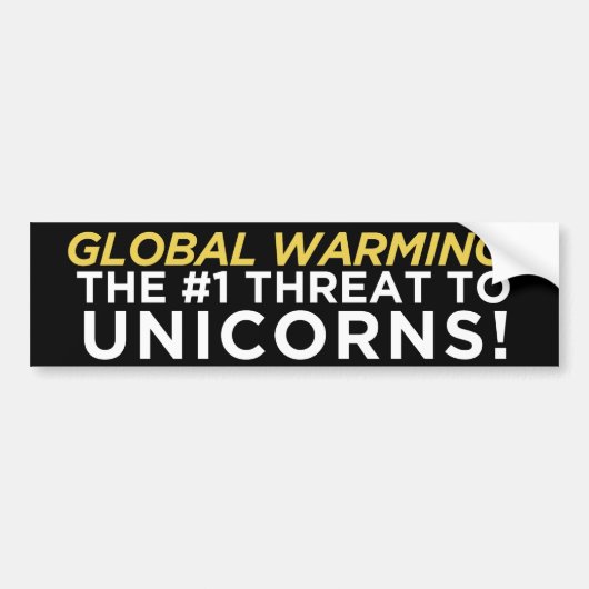Global Warming Bumpersticker (Voorkant)